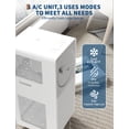 thumbnail image 7 of 14,000 BTU High-Performance Portable Air Conditioner - Rapid Cooling for Large Rooms up to 300 Sq.Ft - 3-in-1 AC Unit with Auto-Evaporation, Whisper-Quiet Sleep Mode & 24H Timer - White, 7 of 7