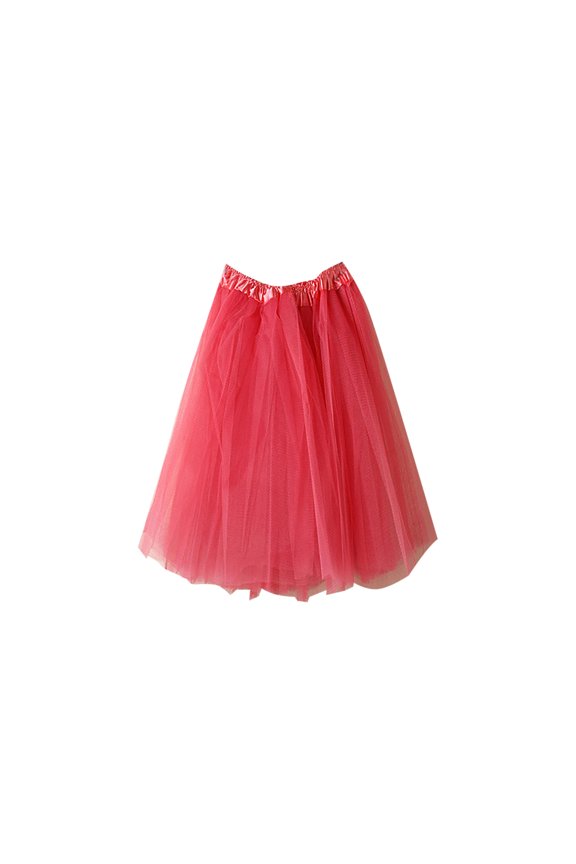 Women's Pleated Gauze Adult Tutu Dancing Skirt Short Empire Waist Short Solid Color Skirt