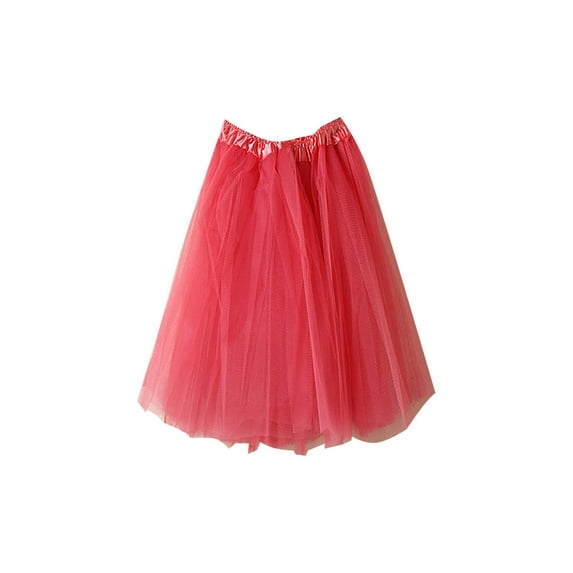 IROINNID Women's Pleated Gauze Adult Tutu Dancing Skirt Short Empire Waist Short Solid Color Skirt