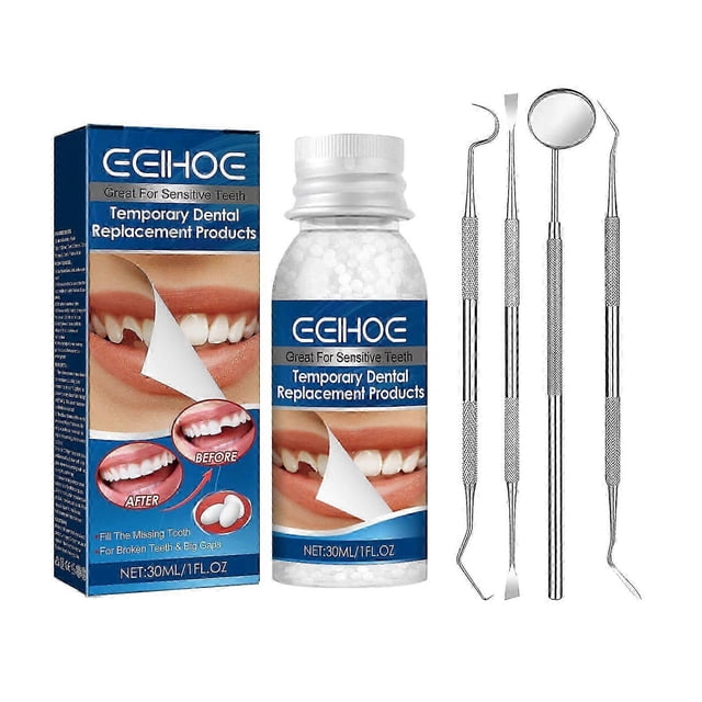26-27 Tooth restoration kit dental cement tooth hole filling temporary repair particles plastic tooth glue kit