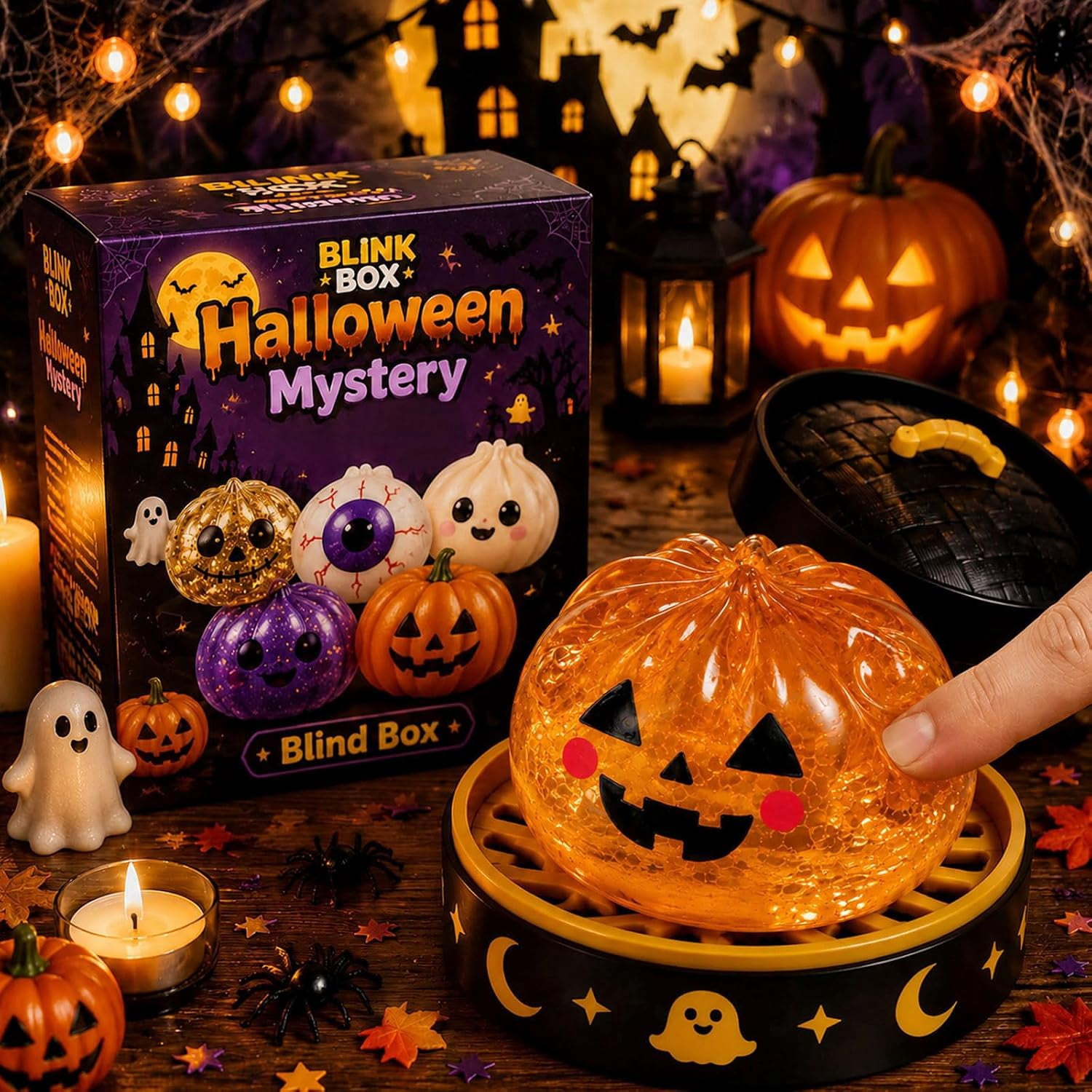 Halloween Pumpkin Squishy Dumpling Ball (Orange) | Dumpling Squishy, Halloween Theme