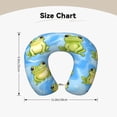 thumbnail image 5 of Travel Pillow Memory Foam, Head Neck Support Airplane Pillow For Traveling, Car, Home, Travel Neck Flight Pillow 12 Inches Cute Sitting Frog, 5 of 8