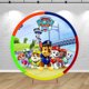 thumbnail image 4 of Fondo redondo de la Patrulla Canina, cubierta para fiesta de primer cumpleaños de niños, fondo para baby shower, dibujos animados, perros, círculo, cilindro, pedestal para evento, decoración, 4 of 5