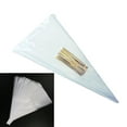 thumbnail image 4 of 100PCS Transparent Cone Bags Clear Cello Bags Sweets Treat Bags with Gold Ties (13 x 25cm), 4 of 8
