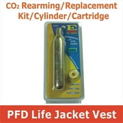 Premium CO2 Cartridge for Life Jacket - Auto Version Lifejacket CO2 Rearming Kit Cylinder Tank Canister Replacement for Inflatable Life Vest Waist Belt Pack PFD CO2 Re-arming Kit 17G 24G 33G 60G Size