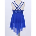 thumbnail image 4 of CHICTRY Kids Girls Sequins Irregular Hem Ballet Lyrical Dance Dress,Sizes 6-14 Blue 10, 4 of 7