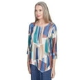 thumbnail image 3 of Alfred Dunner Womens Abstract Stained Glass Crew Neck Top, 3 of 4