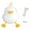 White, variant on Joernso LED Duck Night Light Nursery Lamp Dimmable Rechargeable Soft Silicone Touch Control Bedside Lamp Bedroom Decoration