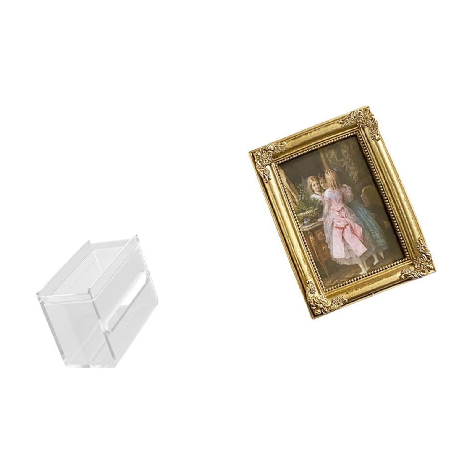 Fiocias Tissue Case Wall Mounted Toilet Paper Storage Box Acrylic Towel Holder Photo Frame Resin Picture Stand Acrylic Resin Material Suitable for Hom
