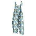 thumbnail image 3 of QATAINLAV Jumpsuits for Women Plus Size Spaghetti Strap Casual Loose Overalls Easter Cute Graohic Printed Wide Leg Rompers with Pockets Beach Outfits Multicolor M Today Sales, 3 of 6