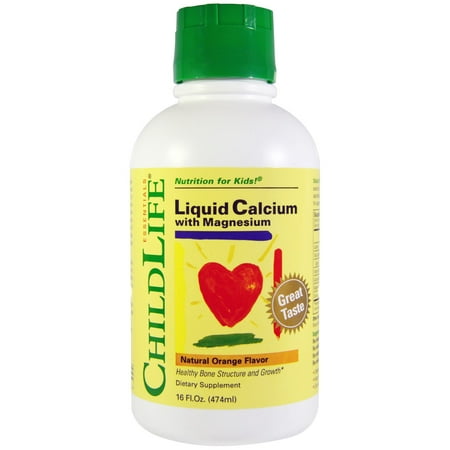 ChildLife, Essentials, Liquid Calcium with Magnesium, Natural Orange Flavor, 16 fl oz (474 ml)(pack of
