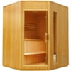 ALEKO SE3CSAN Canadian Hemlock Wood Indoor Wet Dry Sauna, 4.5 kW Harvia KIP Heater, 4 Person