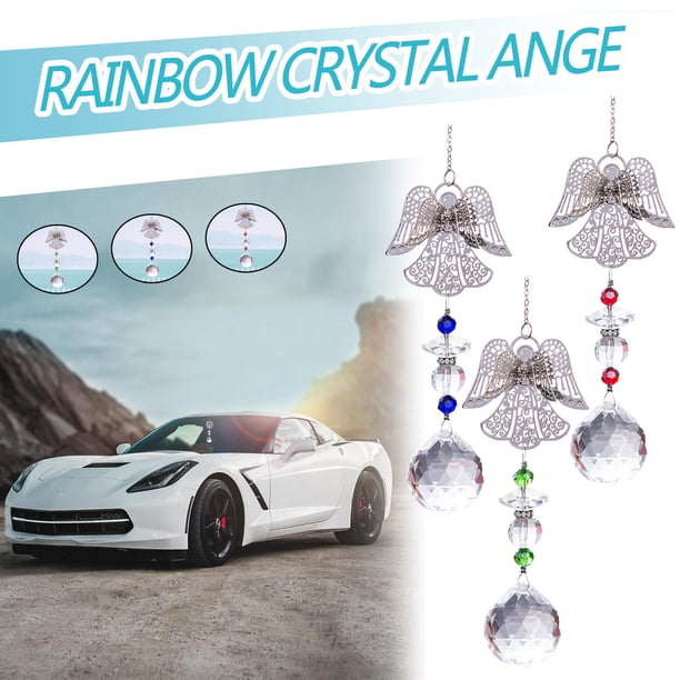onlyliua para El Hogar Colgante para Coche y Atrapasol de Chakras y Gel de Cristal Moderno.