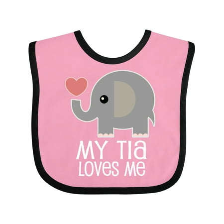

Inktastic My Tia Loves Me Grandchild Gift Baby Boy or Baby Girl Bib