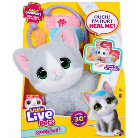Little Live Pets Ouchies Kitten Electronic Pet (30+ Sounds & Reactions!)