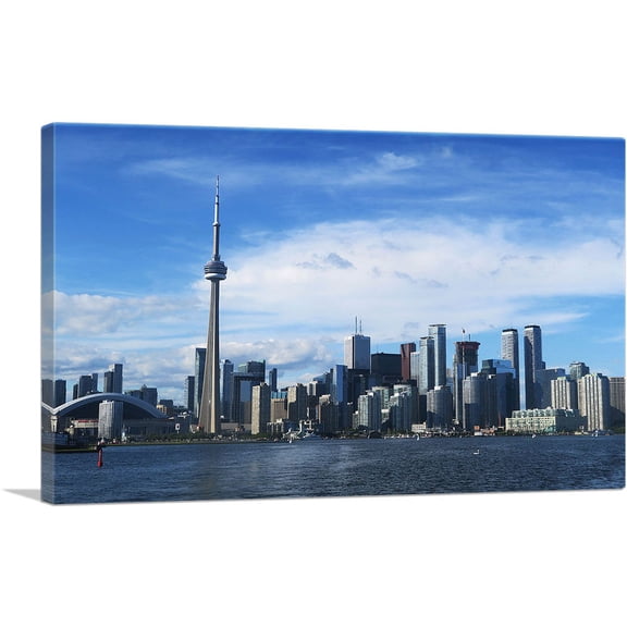 ARTCANVAS Toronto Canada Day Skyline Canvas Art Print - Size: 26" x 18" (0.75" Deep)