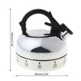 thumbnail image 2 of 60 Counting Teapot Shaped Kitchen Cooking Alarm Clock Timer Mechanical, 2 of 5