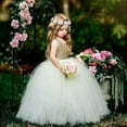 thumbnail image 2 of Robe de Bal pour Bébé Fille Sans Manches Dos Nu Robe en Tulle Patchwork à Paillettes Robe de Princesse Formelle, 2 of 5