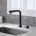 thumbnail image 5 of SUMERAIN 2 Hole Kitchen Sink Faucet with Pull Out Sprayer, Black Kitchen Faucet with Side Single Handle, Front Window, 5 of 10