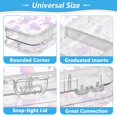 thumbnail image 4 of Plastic Pencil Box Large Capacity Pencil Boxes Clear Boxes with Snap-Tight Lid Stylish Office Supplies Storage Organizer Box Unicorn Silhouette Pattern, 4 of 7