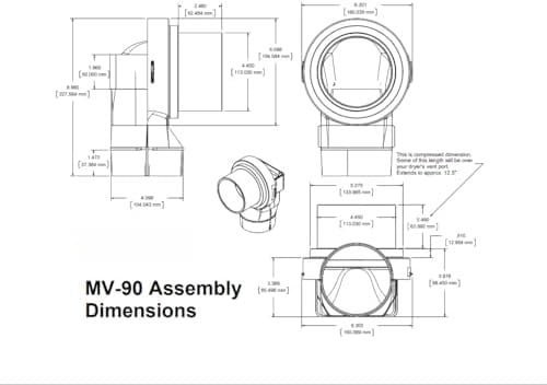 MV-90 Magnetic Dryer Vent Coupling (Silver)