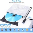 thumbnail image 3 of Unidad de CD DVD externa, grabadora de CD externa con USB3.0 tipo C, unidad de CD/VCD/-RW/ROM externa portátil delgada para computadora portátil, 3 of 4