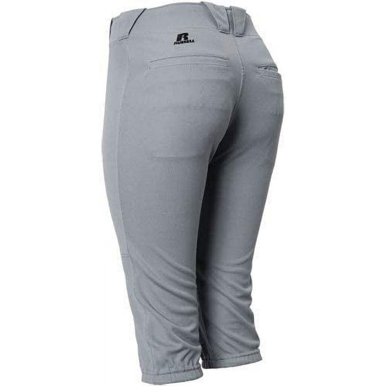 Wilson Womens Softball Pants XL Blue Grey Low Rise No Rollover Waistband