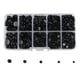 thumbnail image 2 of Ojos de seguridad de plástico negro con arandelas de 5 mm, 6 mm, 8 mm, 9 mm, 10 mm y 12 mm para manualidades de muñecas. 750 piezas, 2 of 4