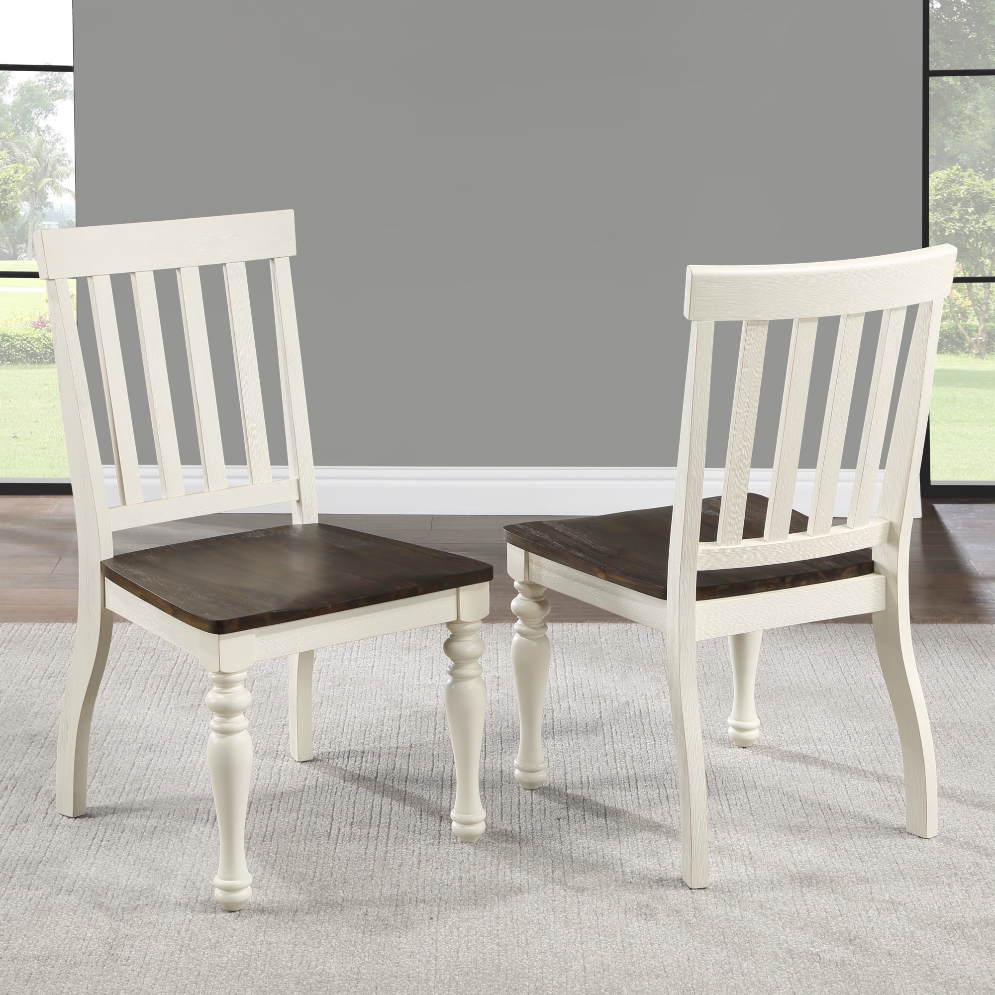 Steve Silver Joanna Engineered Wood Dining Side Chair in White (Set of 2)