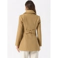 thumbnail image 4 of DARING DIVA Women's Turn-Down Collar Pockets Outwear Winter Coat XL Khaki, 4 of 6