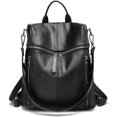 thumbnail image 1 of Mochila de piel sintética de moda para mujer, bolso de hombro, bolso informal, mochila ligera de gran capacidad y multibolsillos, mochila de mujer para oficina, trabajo, escuela, viajes, 1 of 4
