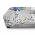 thumbnail image 3 of Birthday Soft Flannel Fleece Blanket, Balloon Bouquet with Stars and Heart Shapes Best Wishes Joyful Happy Event Print, Cozy Plush for Indoor and Outdoor Use, 60" x 80", Multicolor, by Ambesonne, 3 of 6