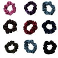 thumbnail image 3 of Ruanlalo Velvet Cloth Elastic Hair Scrunchie Band Ring Women Girls Ponytail Holder Wine Red, 3 of 6