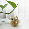 thumbnail image 5 of Crystal Owl Figurine Statue Hand-Made Fine Carved Home Decoration Birthday Gift Housewarming Gift Party, 5 of 22