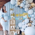 thumbnail image 2 of Decoraciones para baby shower YANSION azules y blancas pancarta Oh Baby con pompones y globos, 2 of 7