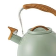 thumbnail image 3 of Kitchen Whistling Kettle Teapot Kettle 3L Large Capacity with Wooden Handle Tableware Light Green, 3 of 7