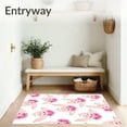 thumbnail image 3 of ODIKA 6'x9' Machine Washable Non-Slip Area Rug, Charming Wraith Toilet Lid Cover Bath Trio High Traffic Rug with Pad, Pink, 725653, 3 of 8