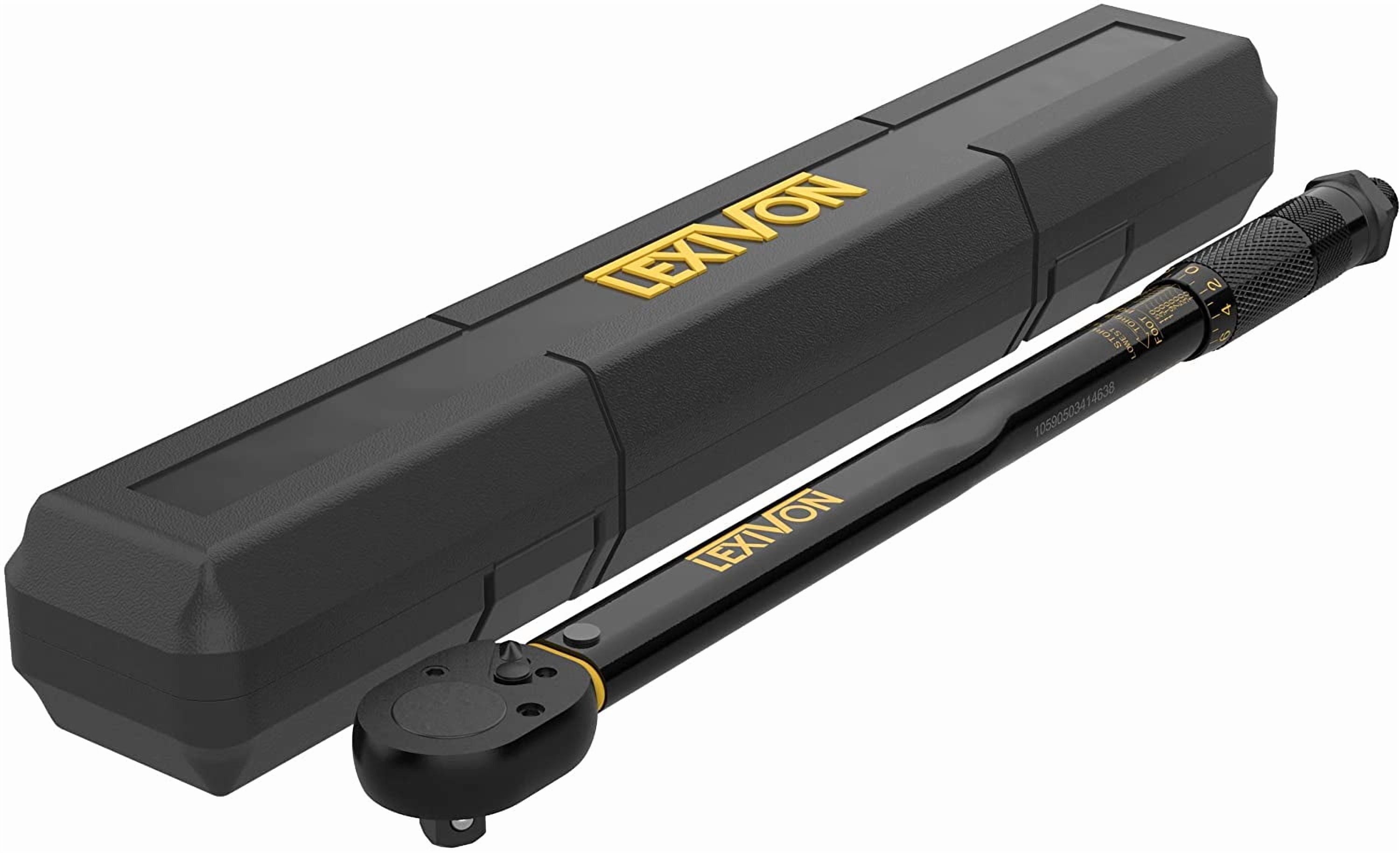 Torque Wrench 1/2-Inch Drive Click 10~150 Ft-Lb/13.6~203.5 Nm (LX-183)