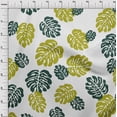 thumbnail image 3 of oneOone Cotton Cambric Dark Teal Green Fabric Monstera Leaves Block Sewing Craft Projects Fabric Prints By Yard 56 Inch Wide, 3 of 4