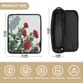 thumbnail image 4 of Hair Tool Organizer Bag with Heat Resistant Mat Removable Travel Storage Case for Hot Air Brushes Curling Irons Red Roses on The Wall, 4 of 8
