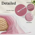 thumbnail image 6 of Pink Ombre Throw Pillow Cover, Pillowcase Protectors with Zipper, Breathable Decorative Lumbar Pillow Case Cover, Farmhouse Vintage Wooden Striped Pillow Shams for Couch Sofa 12x20Inch, 6 of 8