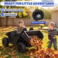 thumbnail image 2 of Wisairt 24V Kids Golf Cart, 4WD 2-Seater Electric Ride On Car for Big Kids, 4×200W Motors, Ages 3-8, Remote Control, Detachable Awning, Electric Dump Bed & Shovel, Black, 2 of 12