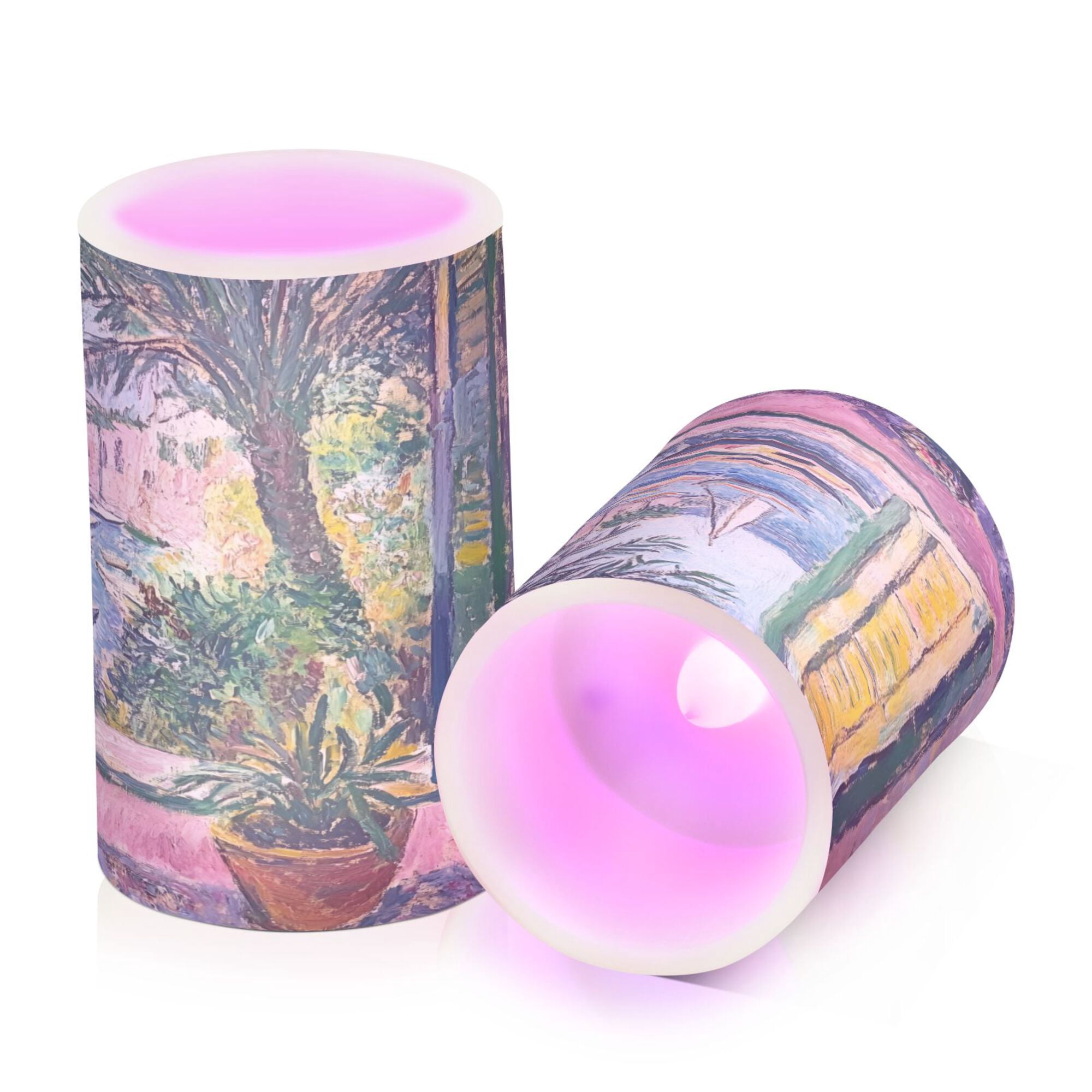 Yayeee Flameless Candles with Remote Flickering Battery Operated Multi Color Changing, Ocean Boat