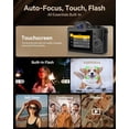 thumbnail image 5 of ACTITOP Digital Camera for Photography 8K 88MP Autofocus WiFi Vlog Dual-Lenses Camera for YouTube with 32GB Card,16X Digital Zoom Touch Screen Video Camera, 5 of 8