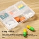 thumbnail image 4 of Wosthever Caja de pastillas Transparente 6 Rejillas Dispensador de almacenamiento de plástico Pendientes portátiles Organización Contenedores Almacenamiento y organización del hogar, 4 of 6