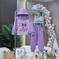thumbnail image 3 of Sanrio-Conjunto de suéter y pantalones personalizados para niños, ropa gruesa y cálida, bonito tema Kuromi, regalo para niños y niñas, otoño, 2023, 3 of 4