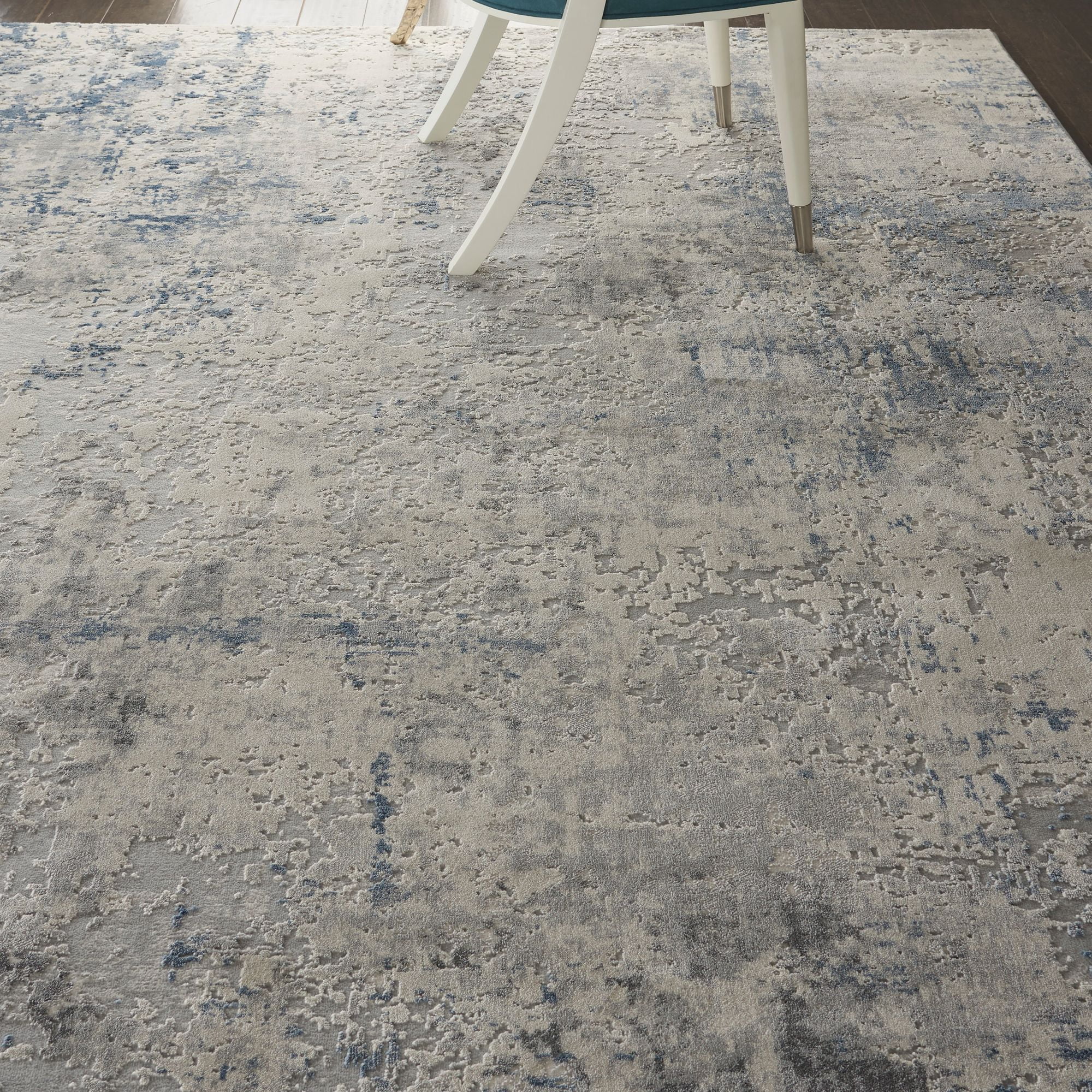 Nourison Rustic Textures Modern Indoor Area Rug Ivory/Grey/Blue 7'10" x 10'6"
