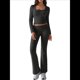 thumbnail image 3 of Conjuntos de Salón para Mujer, Conjuntos Casuales Y2K de 2 Piezas, Tops Cortos de Corta, Pantalones Acampanados con Pliegues y Chándales. Gris Oscuro L, 3 of 10