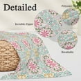 thumbnail image 3 of Pink Green Flowers Body Pillow Covers 20"x54", Country Botanical Abstract Floral Patterned Soft Brushed Microfiber Breathable Throw Pillow Covers, Pillowcase with Zipper for Couch Sofa Bedroom, 3 of 9