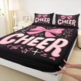 thumbnail image 4 of Erosebridal Teens Pink Bow Knot Queen Sheet Sets 4 Pieces,Girly Dreamy Dance Bed Set,Breathable Home Decor, 4 of 5